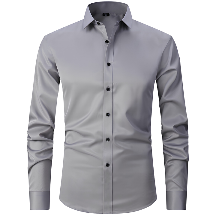 Tailored fit mens office wear button down work shirt