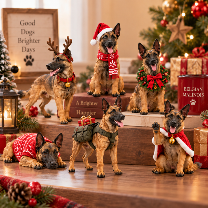 Festive dog figurines advent calendar packaging for animal lovers