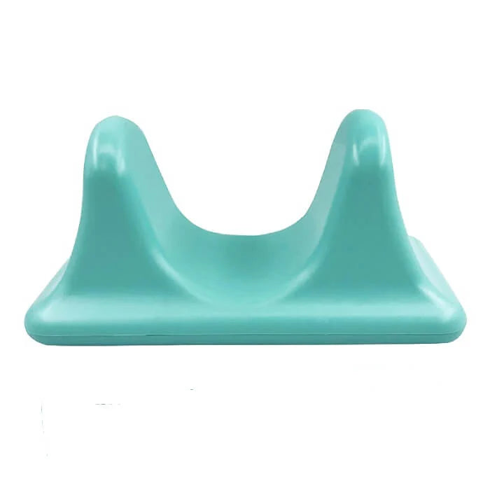 Teal dual-point psoas muscle release tool isolated on white background