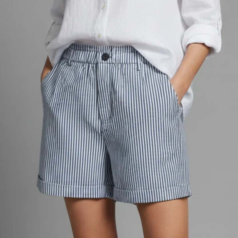 Women’s High Waist Striped Shorts