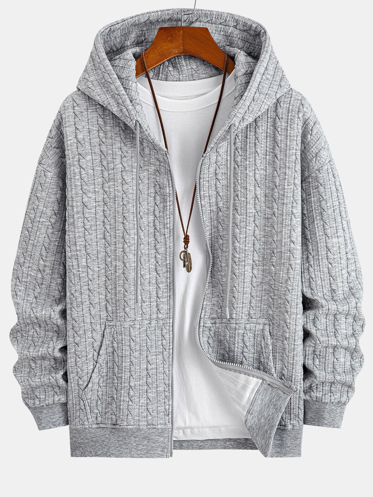 Lyle | Men’s Jacquard Zip-Up Hoodie