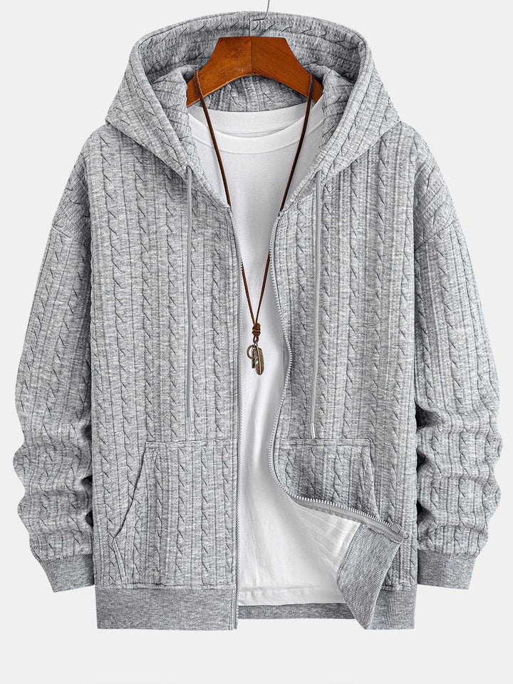 Lyle | Men’s Jacquard Zip-Up Hoodie