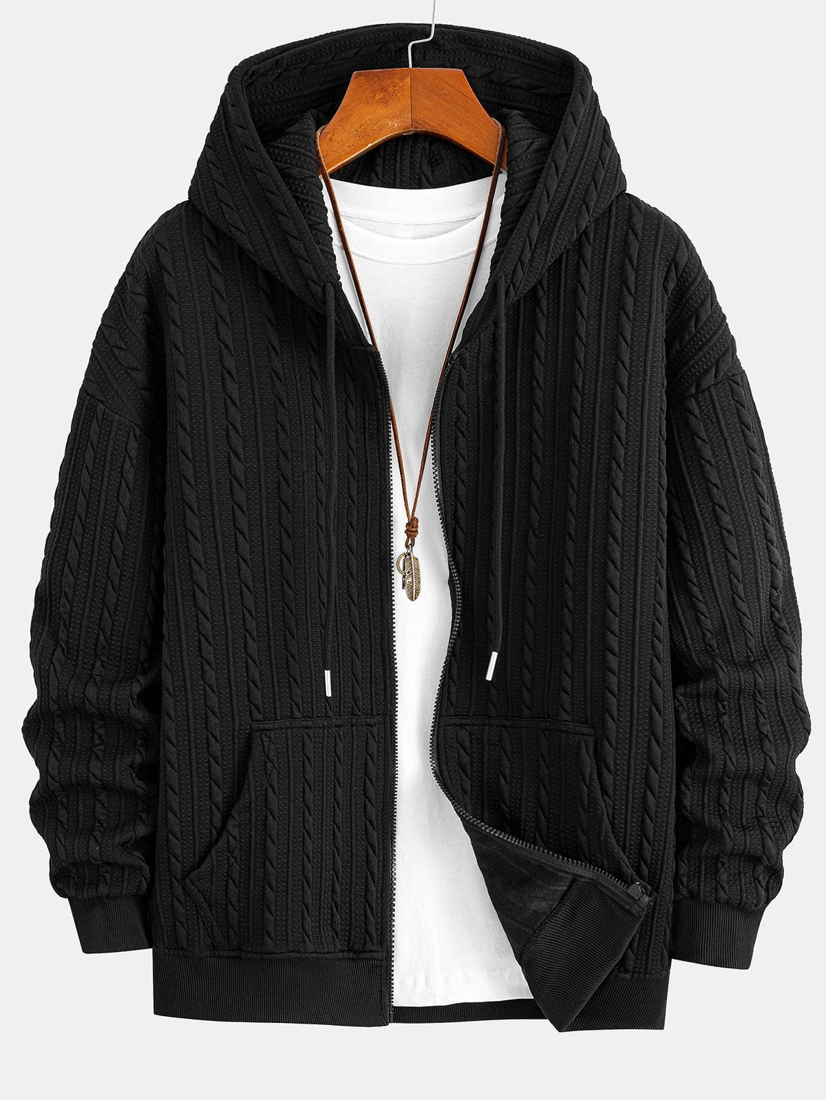 Lyle | Men’s Jacquard Zip-Up Hoodie