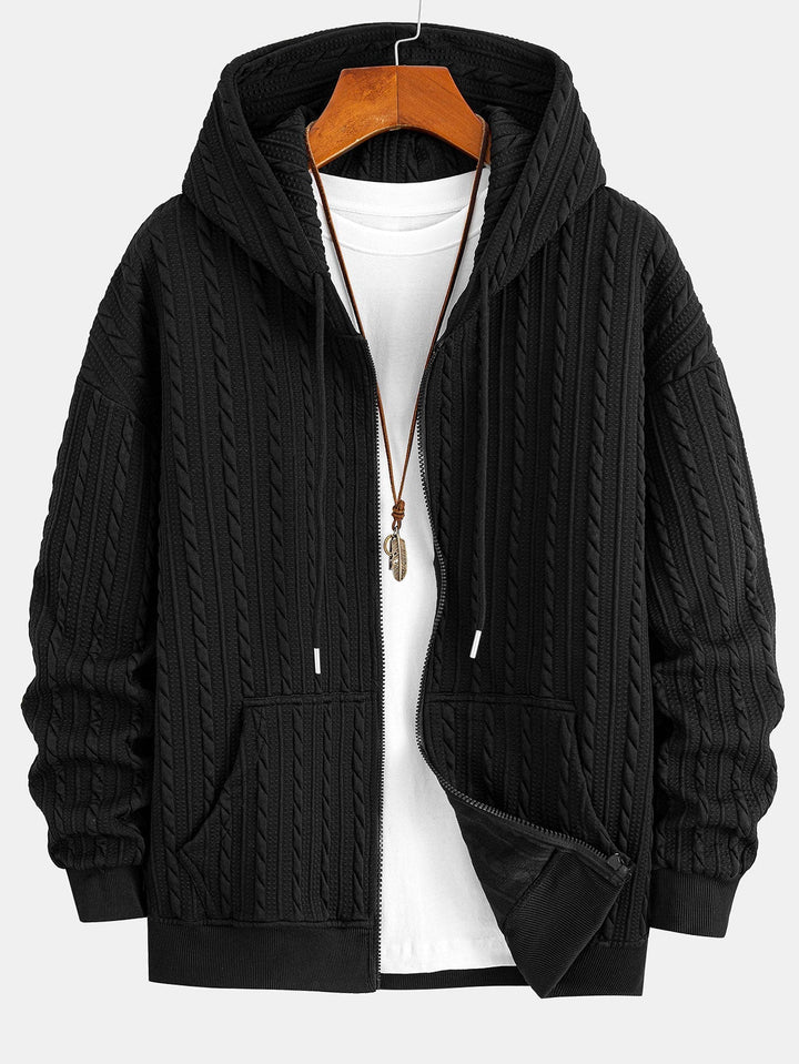 Lyle | Men’s Jacquard Zip-Up Hoodie
