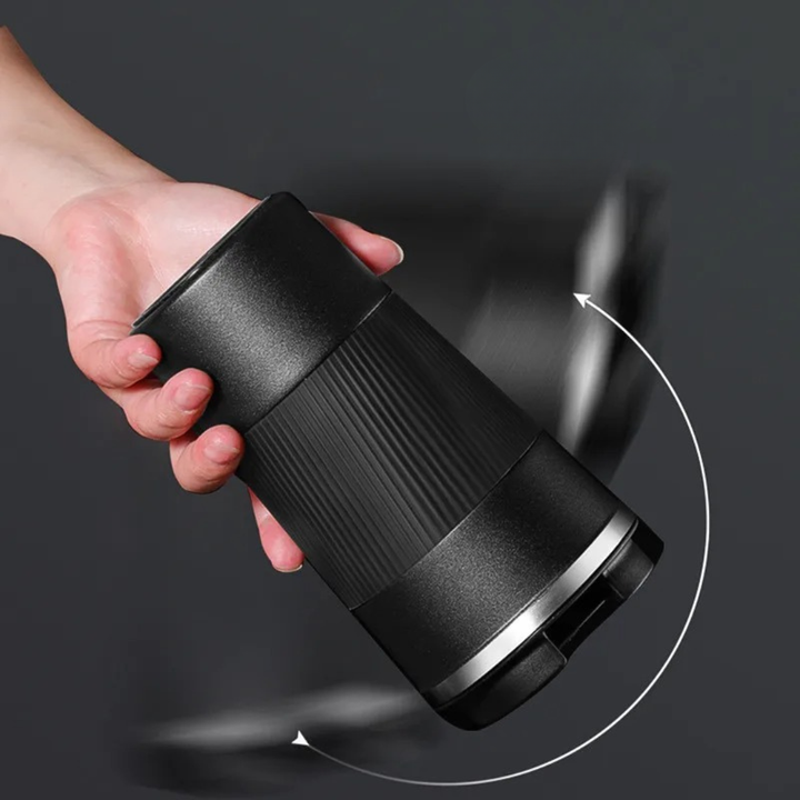 Ergonomic leak-proof travel mug for commuting and outdoor use