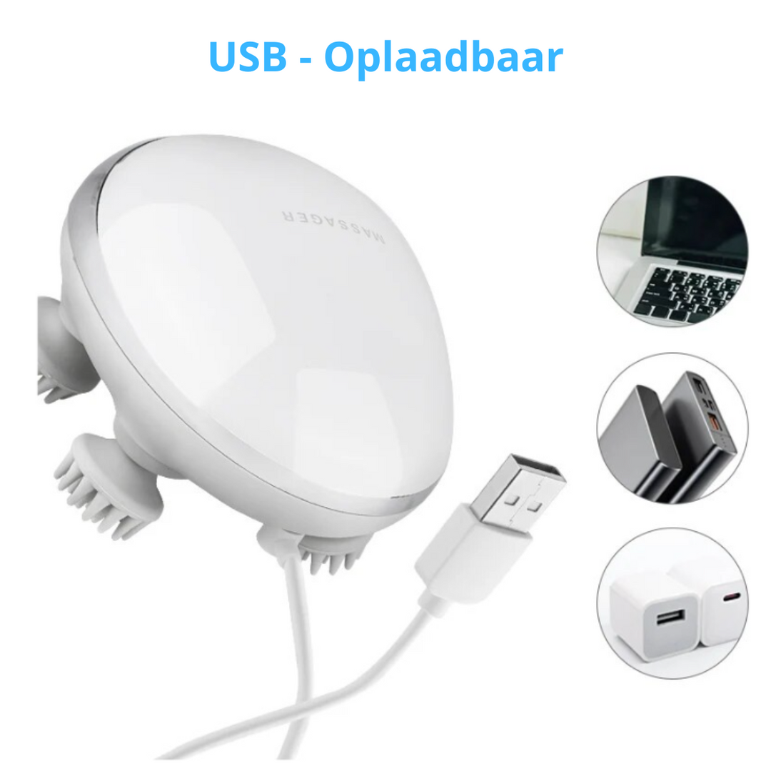 Unisex electric waterproof scalp massager for deep relaxation and hair growth