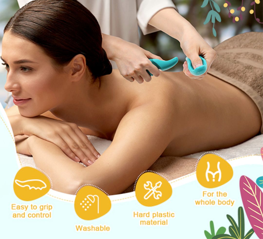 Handheld deep tissue massage tool for body relaxation
