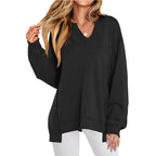 Preslee | Women’s Oversized V Neck Sweater