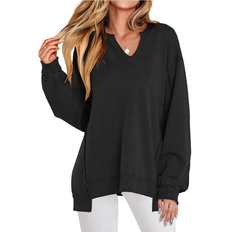 Preslee | Women’s Oversized V Neck Sweater