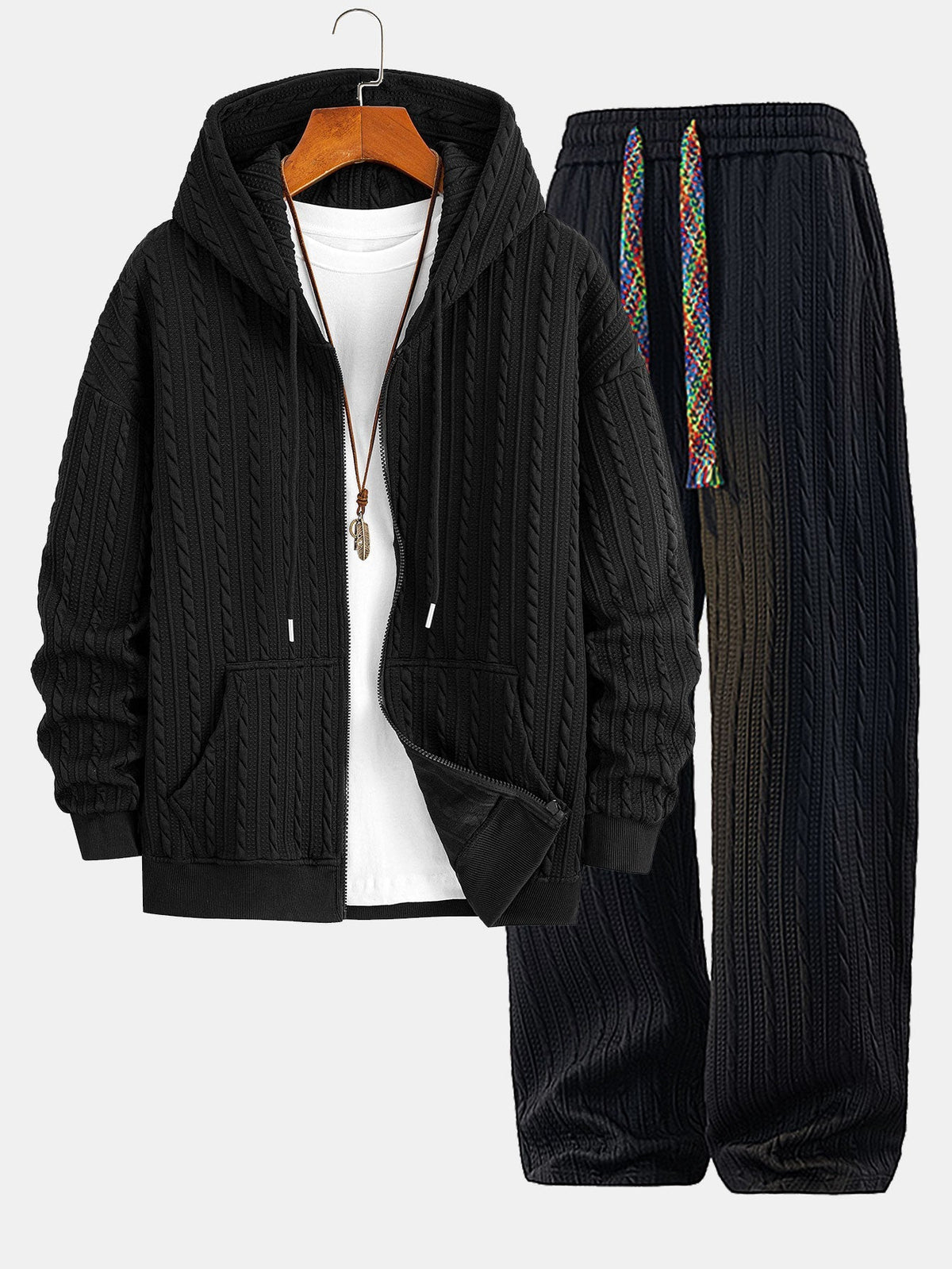 Lyle | Men’s Jacquard Zip-Up Hoodie
