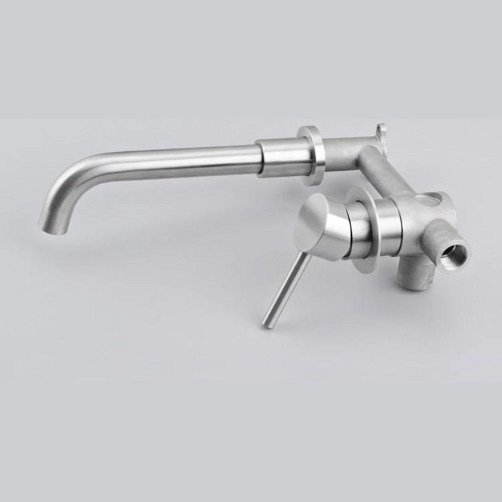 Full assembly unit of the stainless steel wall faucet