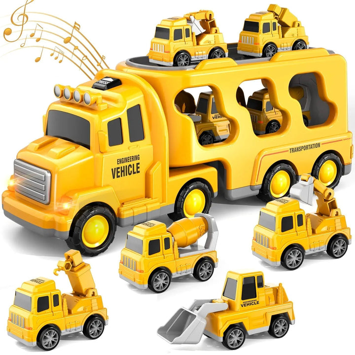 Close-up of the light and sound toy truck showing bright colors and durable construction