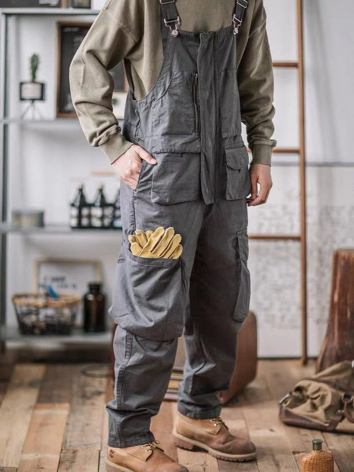 Close-up of side utility loop and heavy-duty buttons on cargo pants