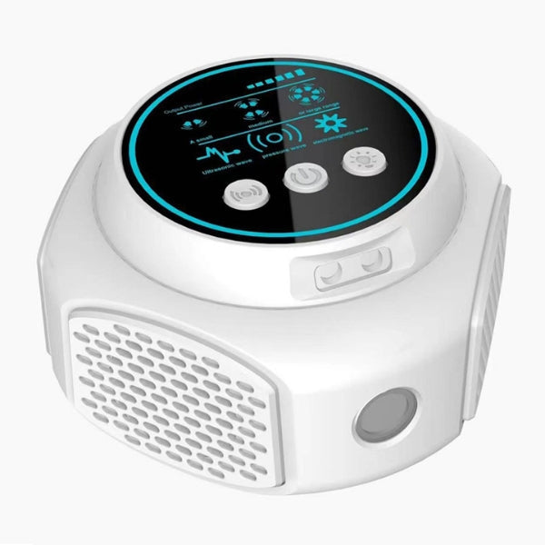 Pantry moth trap and pest repeller device with LED indicator light