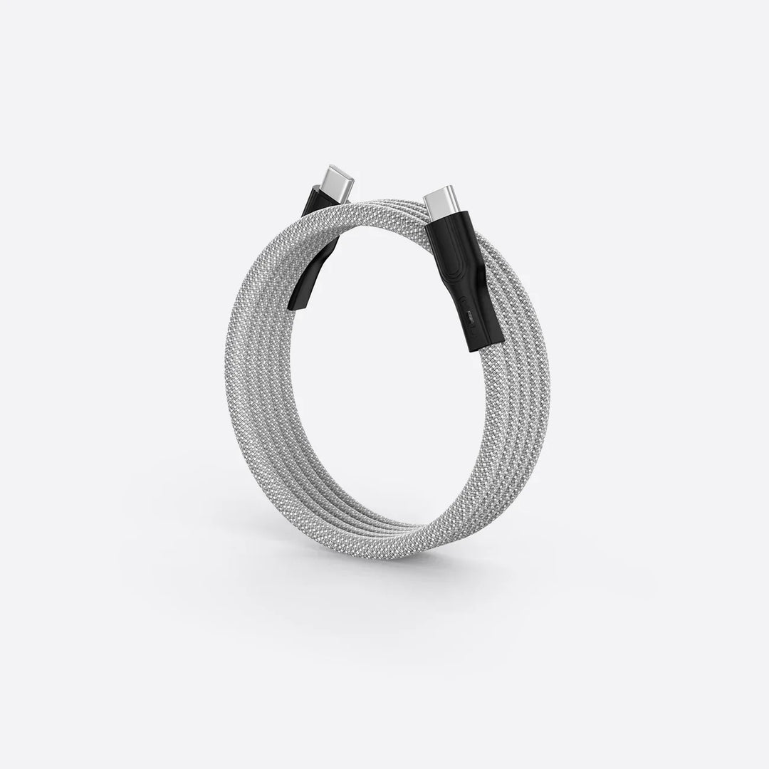 Person effortlessly connecting smartphone to magnetic charging cable
