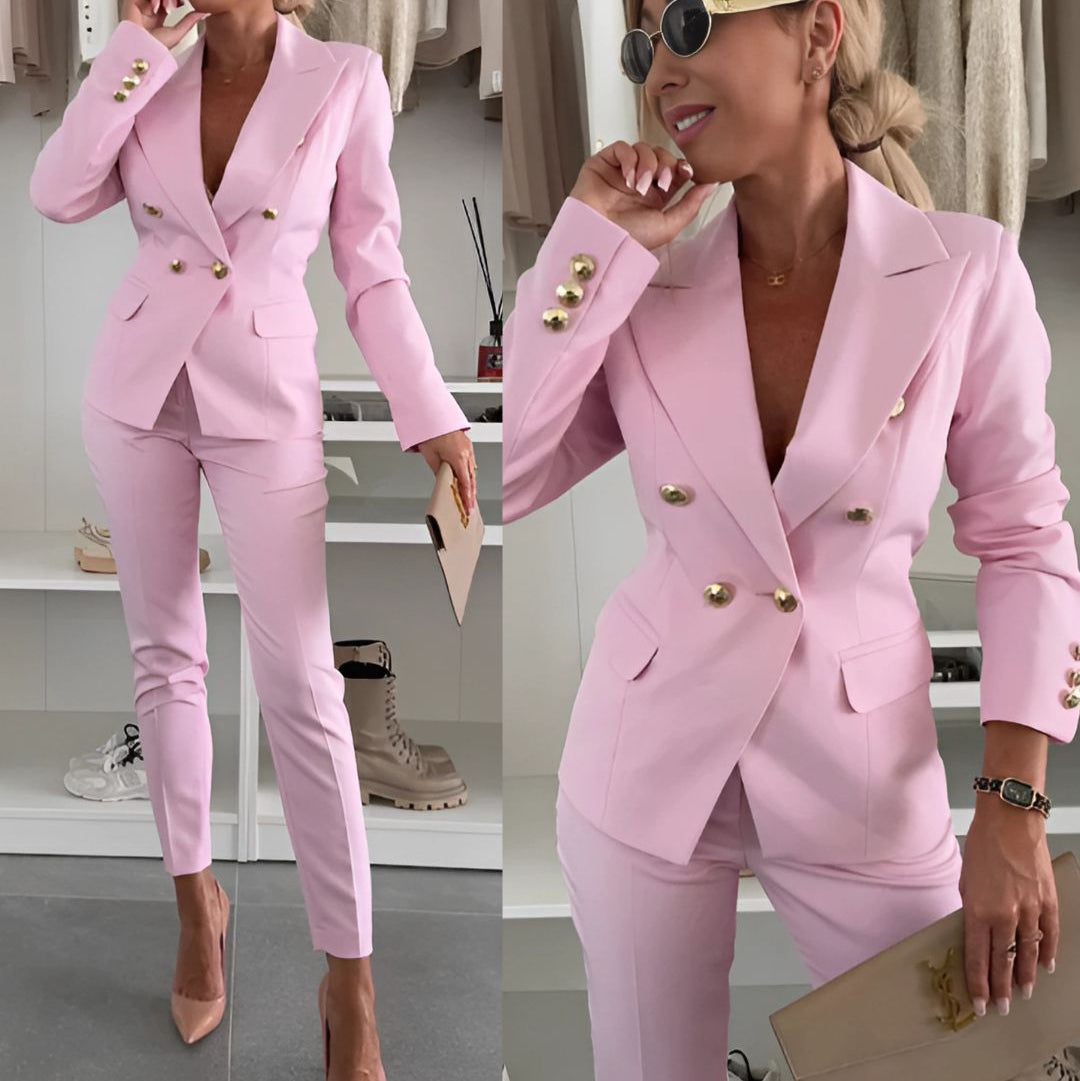 Elegant two piece suit set designed for professional women and work attire