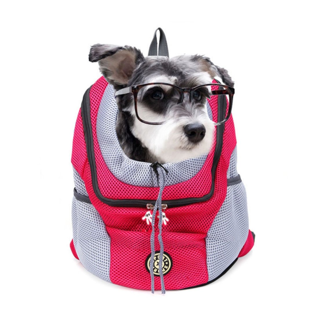Unisex small dog carrier backpack displayed against a neutral background