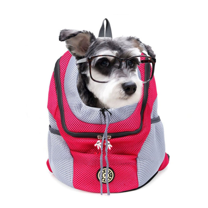Unisex small dog carrier backpack displayed against a neutral background