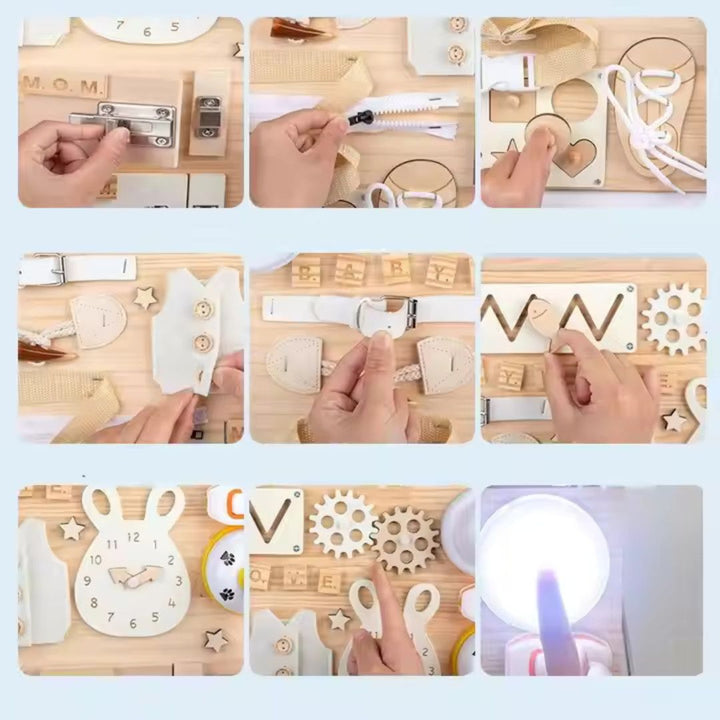 Engaging activity board designed to boost toddler learning and focus