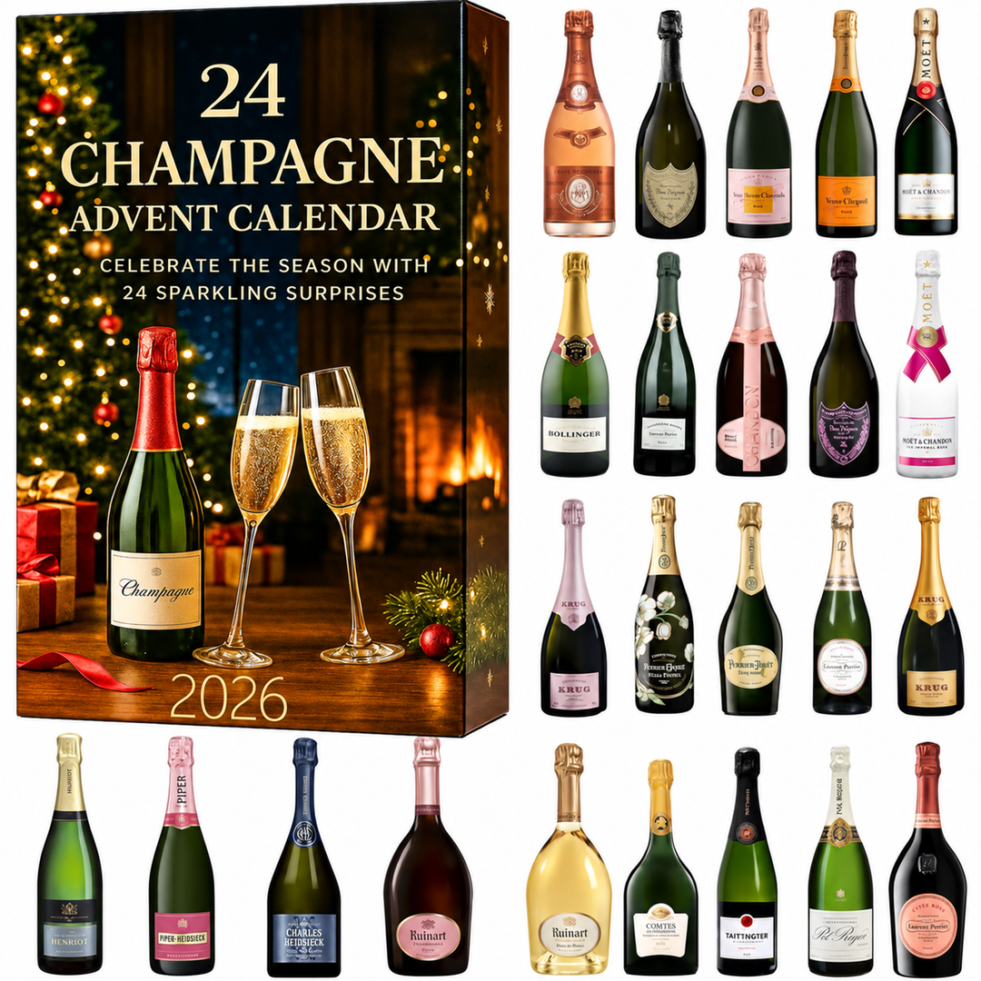 Full collection of 24 decorative miniature bottles from the advent calendar