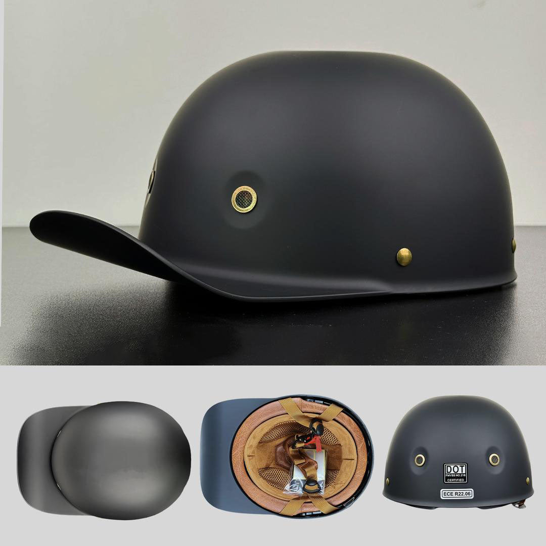 Close up of protective motorcycle helmet buckle and chin strap