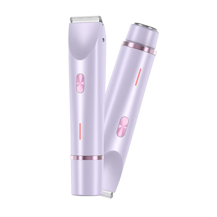 Purple cordless electric shaver for women