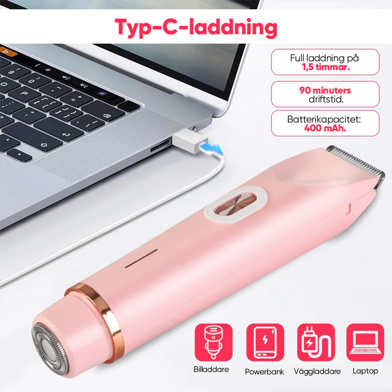 Bikini trimmer attachment for women electric shaver and hair removal tool