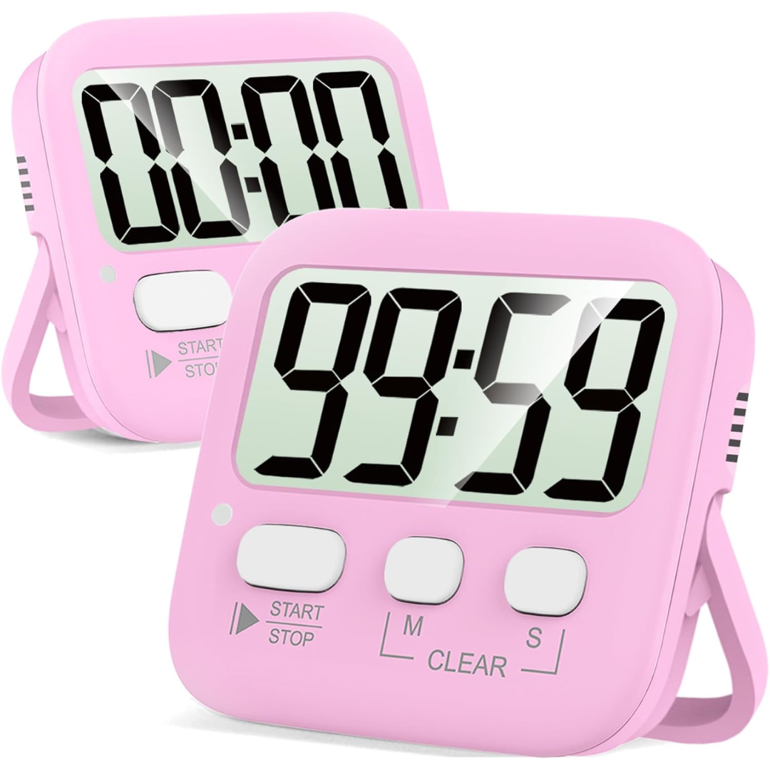 Reliable countdown timer and stopwatch with clear LCD display
