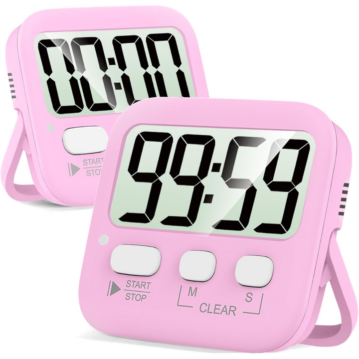 Reliable countdown timer and stopwatch with clear LCD display