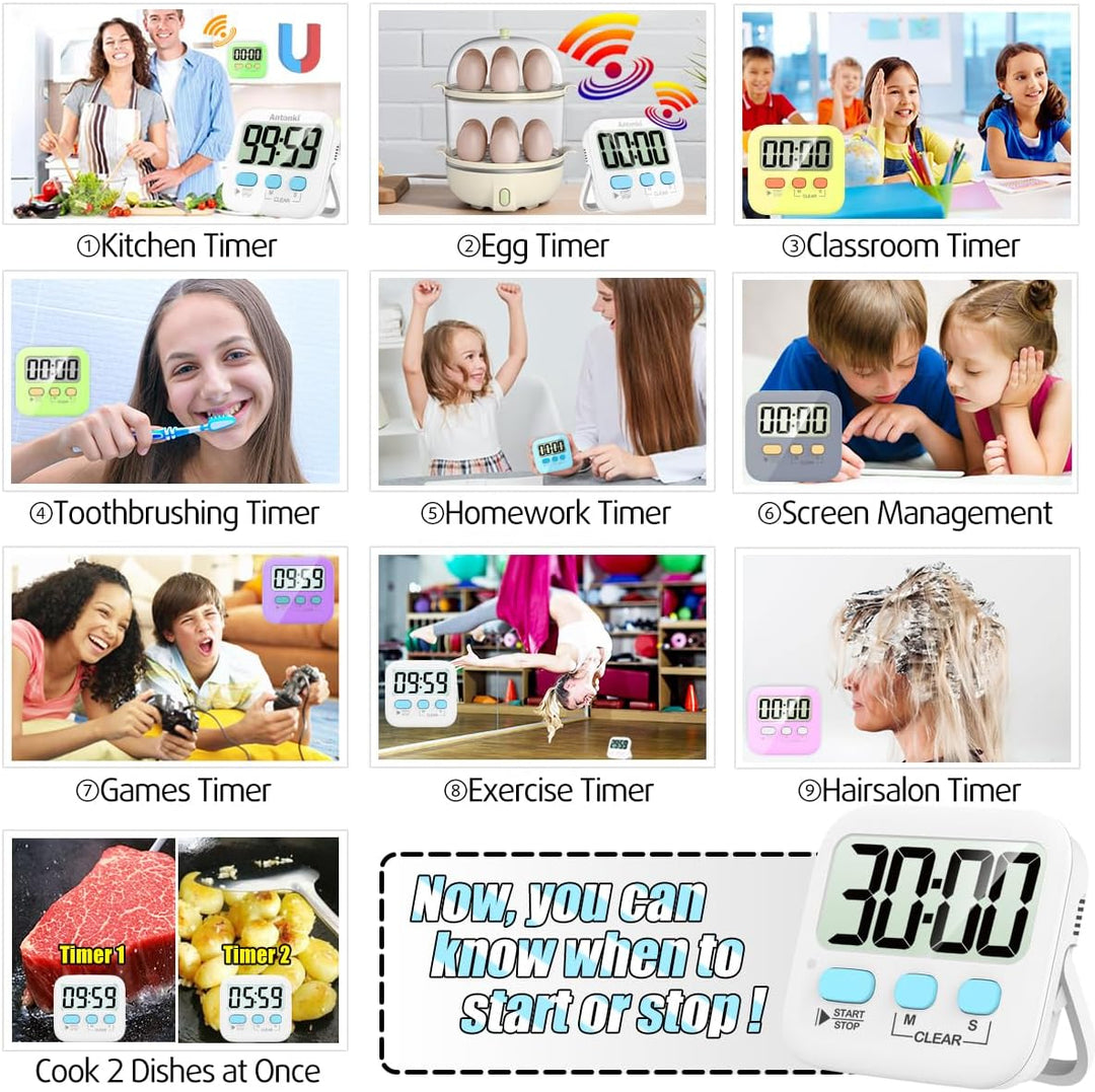 Easy-to-use time management gadget for kitchen and study