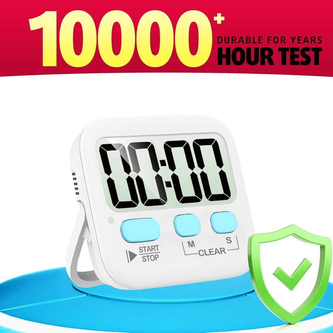 Close-up of control buttons on the digital countdown timer