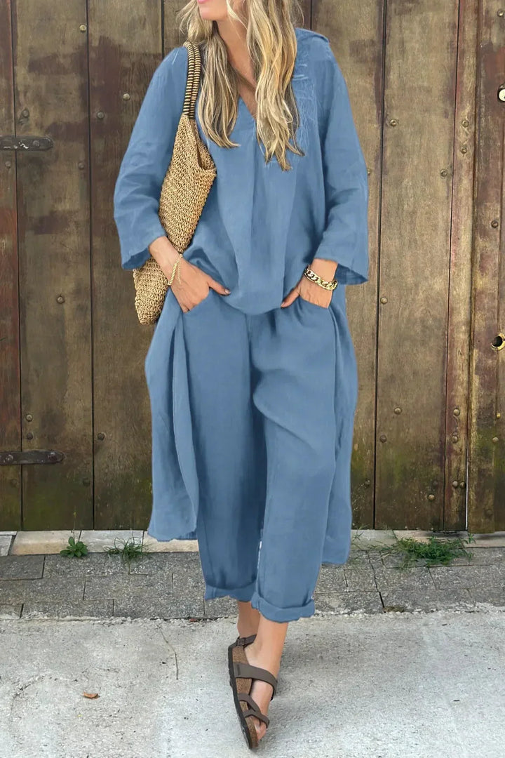 Casual wear matching two piece set for women featuring summer outfit design