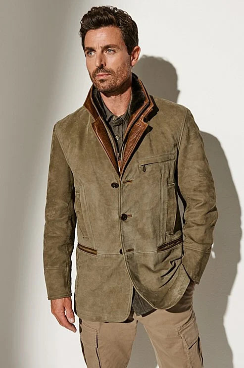Thayer | Men’s Tailored Suede Jacket