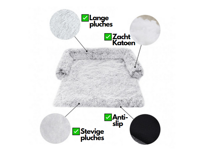 Washable pet blanket bed laid flat on floor as a comfortable pet bed