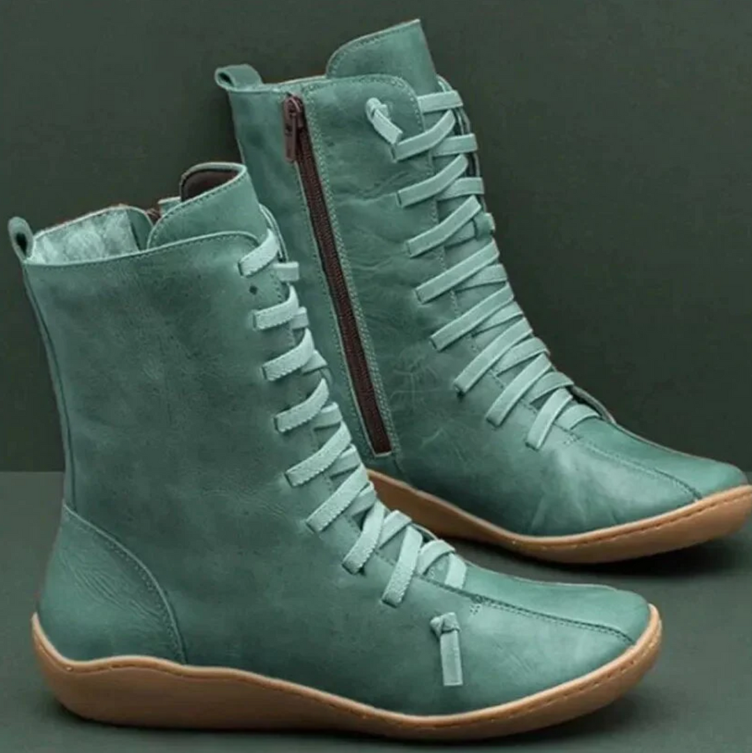 Durable winter footwear for women featuring waterproof design and traction sole.