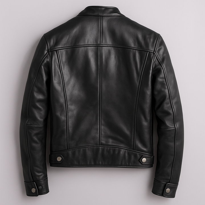 Full view of casual mens vintage jacket combining retro appeal with modern fit