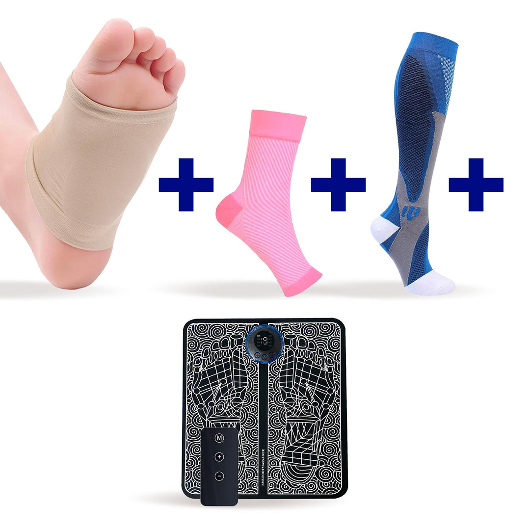 Plantar fasciitis arch support sleeves worn on feet for pain relief