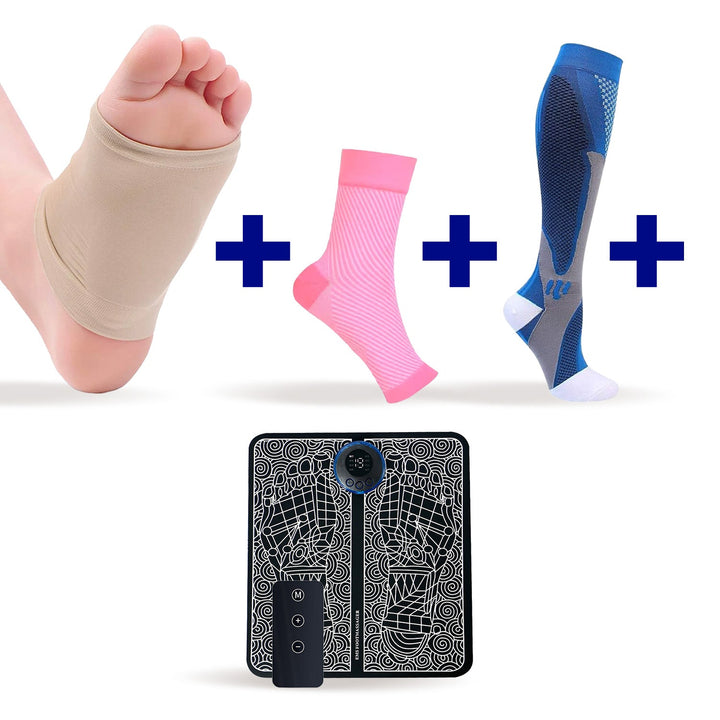 Plantar fasciitis arch support sleeves worn on feet for pain relief