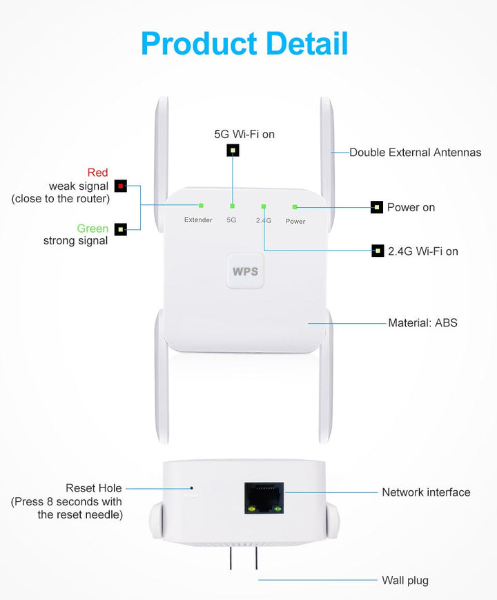 High-performance WiFi signal booster in modern minimalist housing