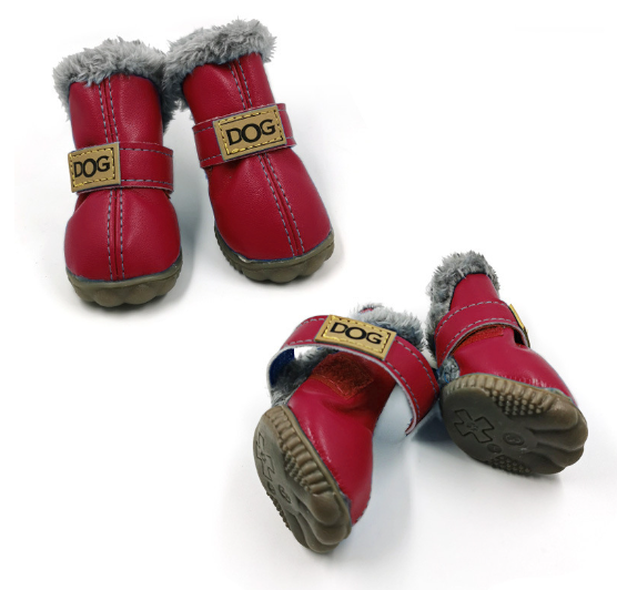 Durable pet shoes designed as snow boots for outdoor adventures
