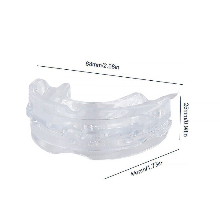 Medical-grade snore stopper mouthpiece close-up highlighting custom fit adjustment