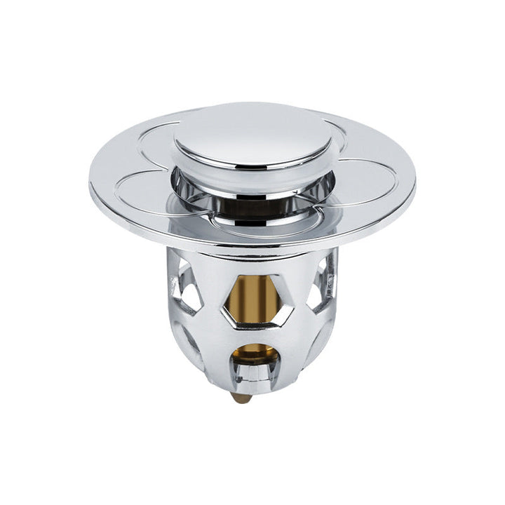 Packaged universal basin plug and drain filter ready for installation