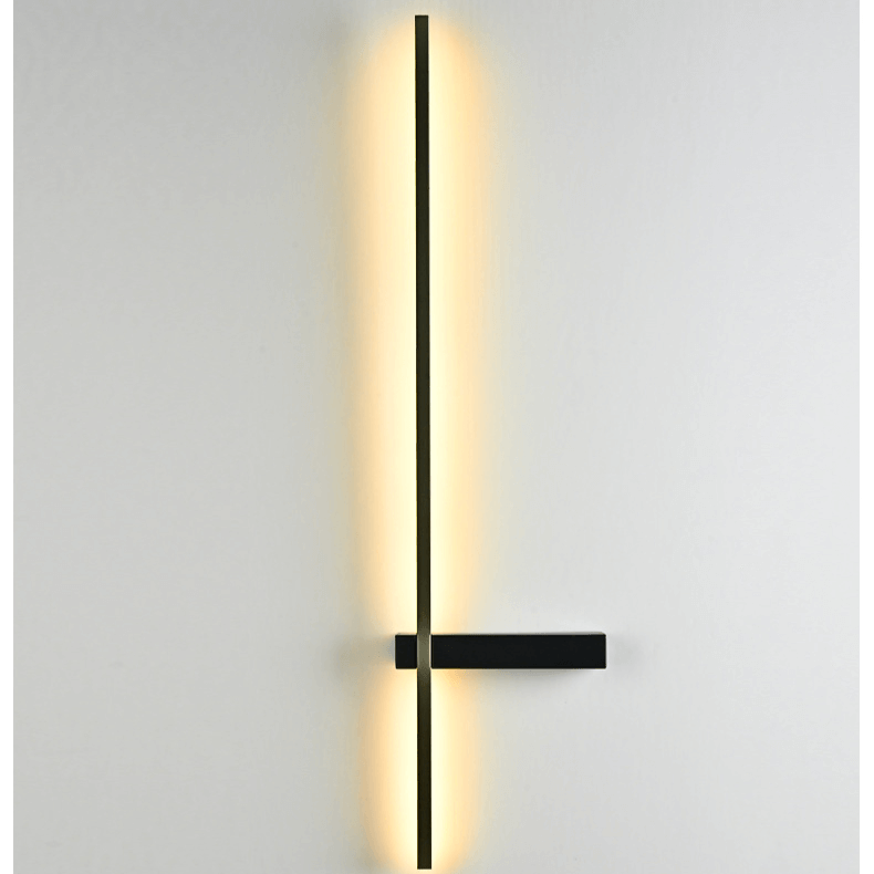 Minimalist modern outdoor wall lamp highlighting architectural house details
