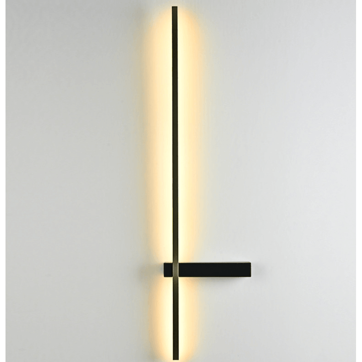 Minimalist modern outdoor wall lamp highlighting architectural house details