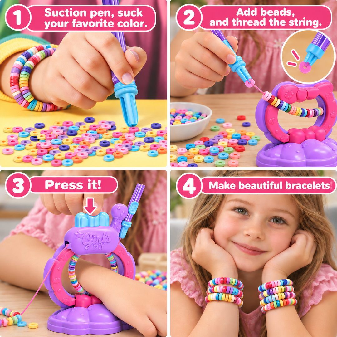 Packaging box for girls DIY bracelet making machine kit and creative crafts set