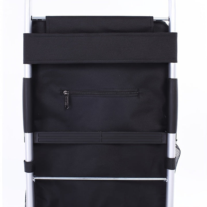 Travel cart shown compact and folded for easy storage and transport