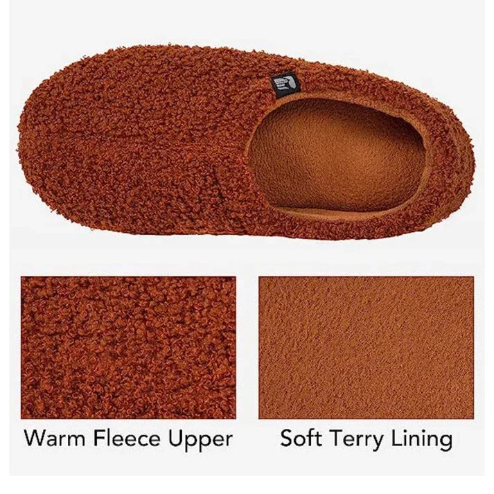 Machine washable cozy winter slippers with plush cushioning