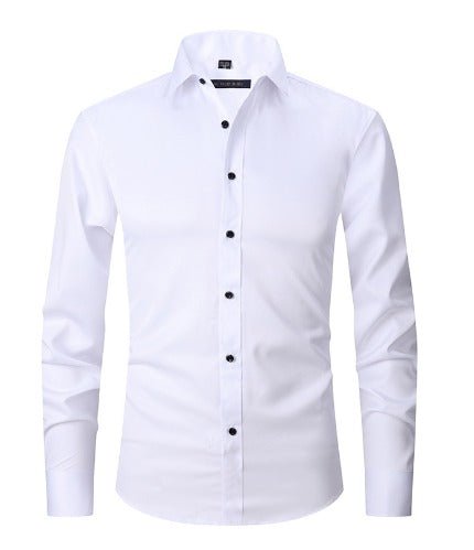 Detailed view of adjustable cuffs on formal business menswear shirt