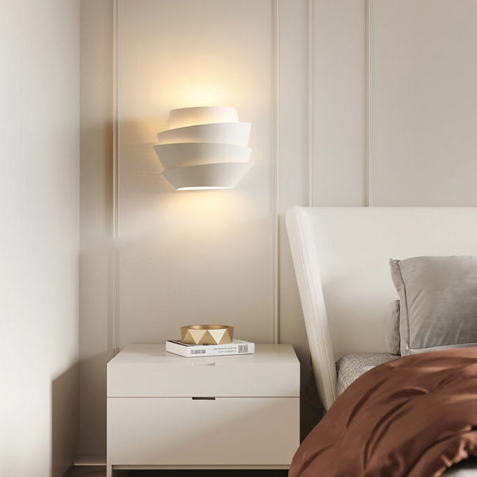 Sleek dual light fixture wall sconce viewed in a vertical orientation