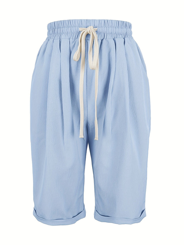 Womens relaxed capri pants in a comfortable casual fit for summer wear